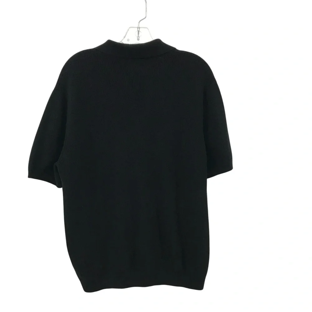 Truth by Republic Sweater Men's Medium Black Short Sleeve Quarter Zip-Up